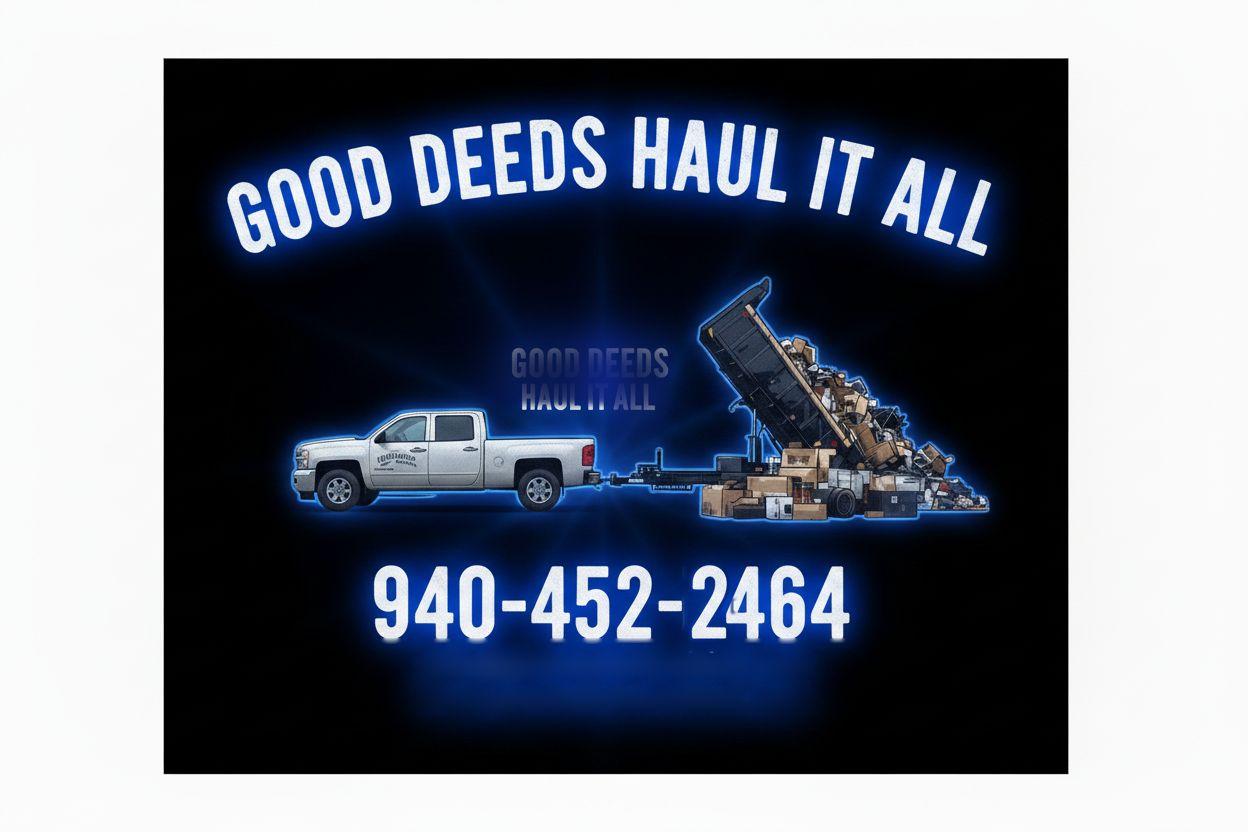 Good Deeds Haul It All truck and trailer graphic